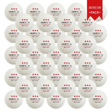 Huieson 3 Star Professional Ping Pong Balls 30/60/100 Pcs Table Tennis Ball 40mm 2.8g ABS Plastic Pingpong Balls for Match