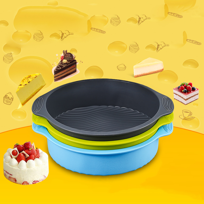Round Silicone  Mould Birthday Cake Mold High Temperature Resistant Queen Moon Microwave Oven Baking Tools Home