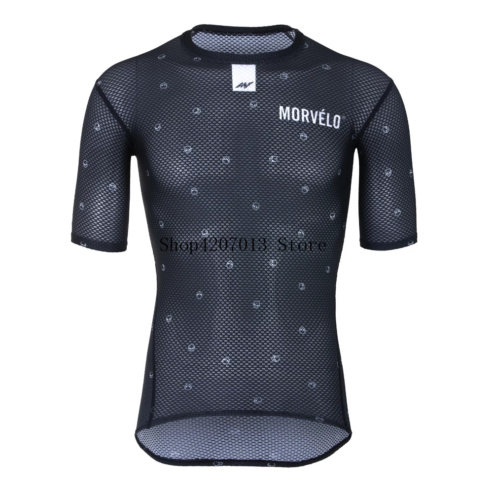 Pro morvelo Italian mesh Cycling Base Layer lightweight fabric bicycle Shirt men's Cycling Underwear short sleeve bike clothing