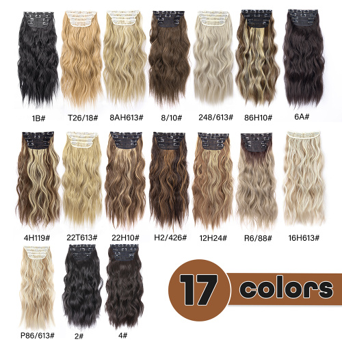 Alileader High Quality Ombre Blonde Hairpieces Synthetic Long Wavy Hair Extensions Natural Black Clips In Hair Extensions Supplier, Supply Various Alileader High Quality Ombre Blonde Hairpieces Synthetic Long Wavy Hair Extensions Natural Black Clips In Hair Extensions of High Quality