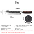 High Carbon Steel Chef Knife Boning Slicing Butcher Kitchen Knives Meat Cleaver Kitchen Slaughtering Knife with Knife Sharpener