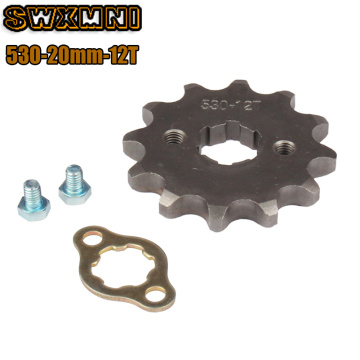 Front Engine Sprocket #530 12T 17mm 20mm For 530 Chain With Retainer Plate Locker Motorcycle Dirt Bike PitBike ATV Quad Parts