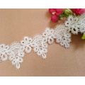 5.5CM Wide Cotton Hollow 3D Embroidered Flowers Fabric Lace Appliques Handmade DIY Dress Collar Curtains Trim Decorative Ribbon