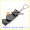 Plastic optic drop wire clamp