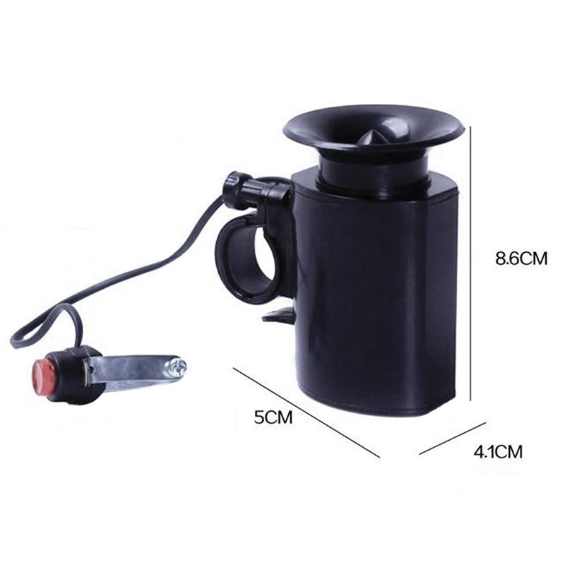 6 Sounds Electronic Bicycle Alarm Ultra-loud Speaker Black Bell Electronic Horn Bike Siren Cycling Safety Bicycle Accessories