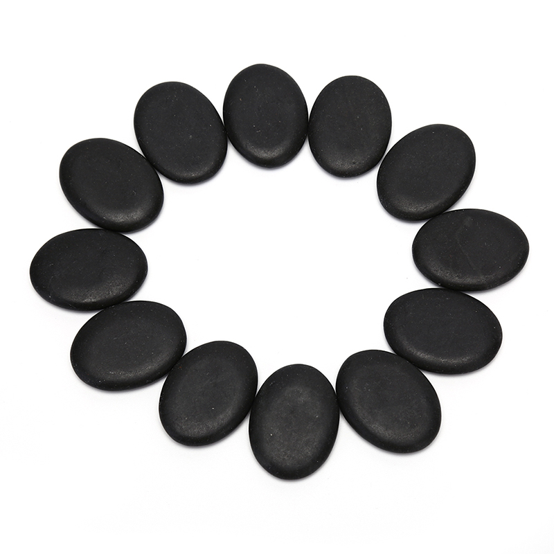 12 Pcs Massage Stones Massage Lava Natural Energy Massage Set Hot Spa Rock Basalt Body Beauty Health Care Stone 3*4cm