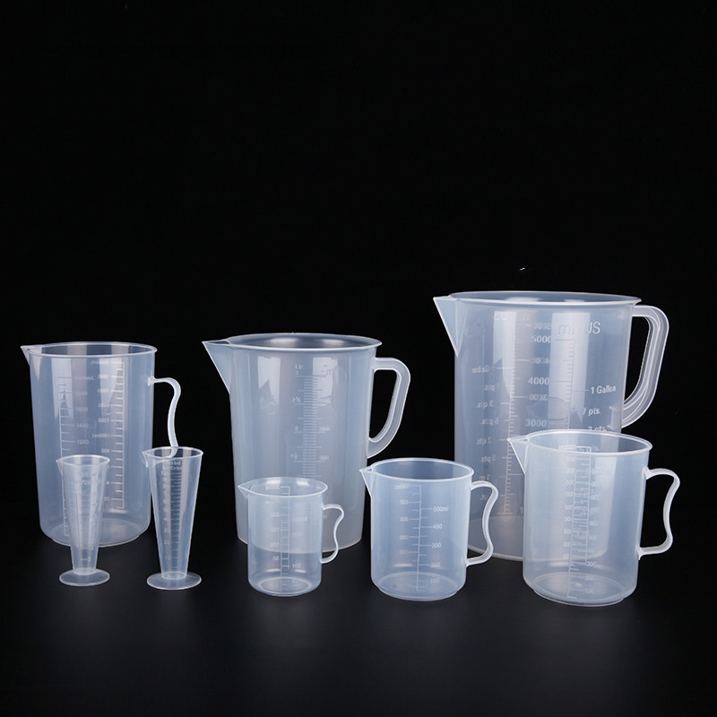 Scale Transparent Plastic Measuring Cup Liquid Graduated Volumetric Beaker Container for Baking Lab Supplie 25/50/100/200/1000ml