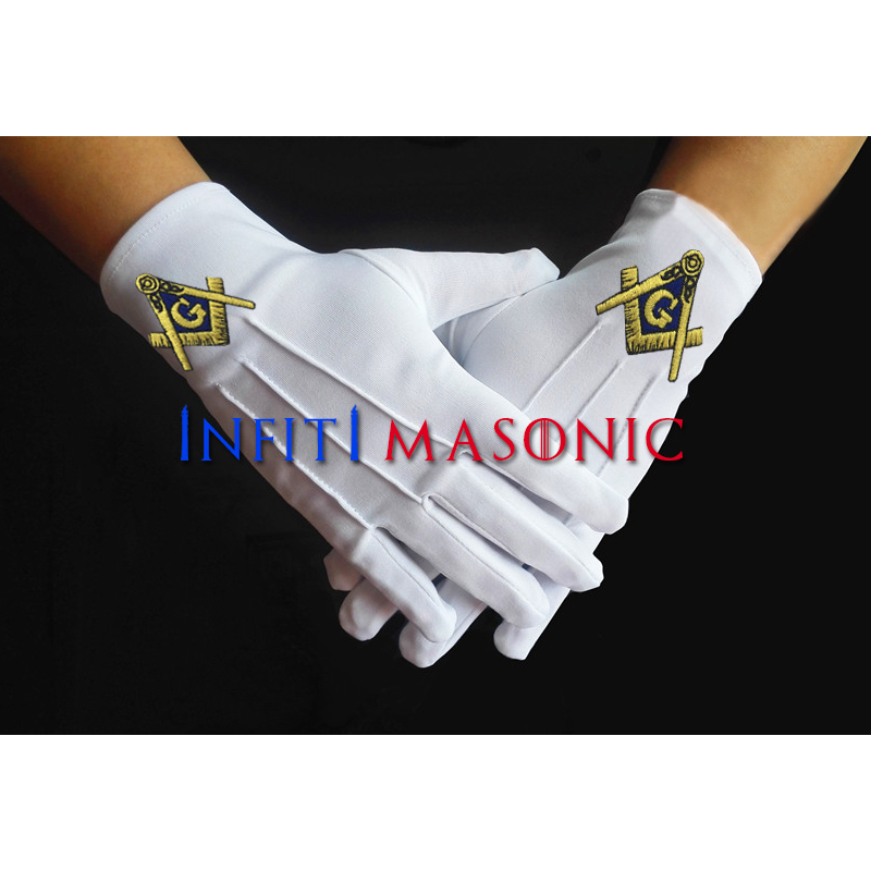 masonic white ceremonial swords gloves beige fingerless military parade white