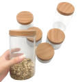 100/200/300/500ML Candy Jars Spices Pot Transparent Container Vacuum Plastic Bottles With Lids Kitchen Cookie Cans