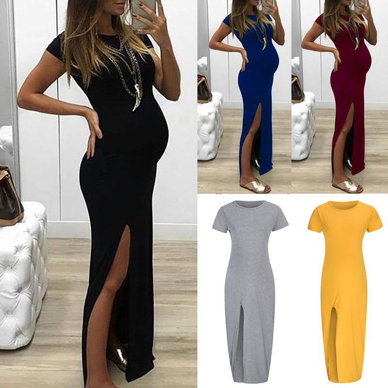 Envsoll Pregnancy Dresses Pregnant Women Maternity Dress Maternity Props Vestidos Dress Sexy Solid Summer Long Dresses