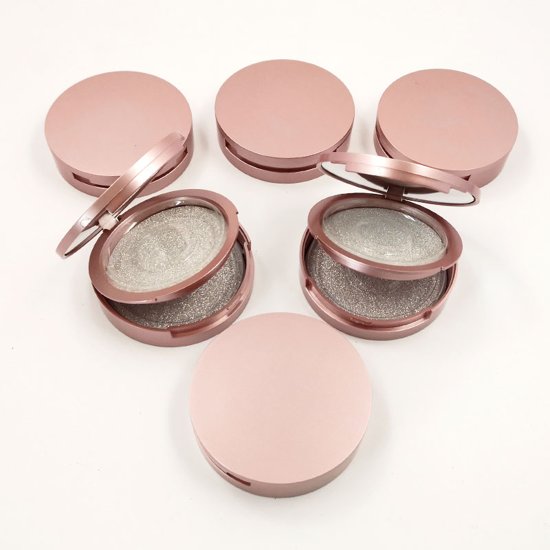 New 10pcs Eyelash Packaging Circle Box with Mirror 8-20mm 3D False Eyelashes Packaging Box Makeup Beauty