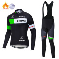2020 NEW STRAVA Winter Thermal Fleece Cycling Clothing Wear Bike MTB Jerseys Cycling Sets Men's Cycling Jersey Sets