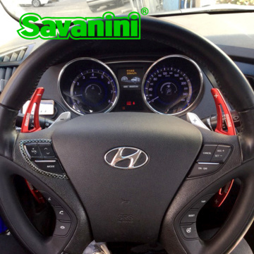 Savanini Aluminum Car Steering Wheel Shift Paddle Shifter Extension For Hyundai Sonata(2011-2014) and I40 (2015) Auto styling