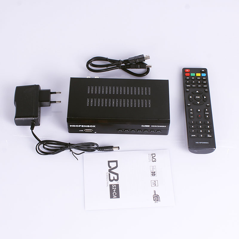 HDOPENBOX Satellite TV Receiver Combo TV BOX DVB T2/DVB S2 H.264 Satellite Receiver Support CA Receptor