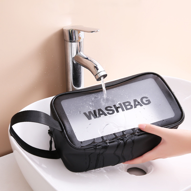 1PCS Transparent Zipper Cosmetic Bag For Women Travel Waterproof Wash Toiletry Bags Travel Makeup Organizer Case