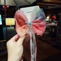 Pink bow ribbon-2pcs