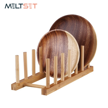 Wooden Dish Holders Kitchen Organizer Tableware Drying Rack Tray Pan Storage Shelves Wood Shelf for Kitchen Accessories