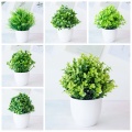 Nordic Style Artificial Green Grass Potted Plants Bonsai Home Garden Wedding Birthday Party Christmas Decor Fake Plants Bonsai