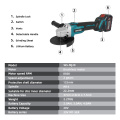 WOSAI 20V 125mm 2 Speed Brushless Electric Angle Grinder Grinding Machine Cordless Power Tool Li-ion Battery Power Tools