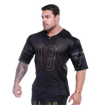 Men's fitnessShort sleeve Quick drying t shirt Mesh breathable casual fashion clothing Basketball jersey male Fitness tees tops