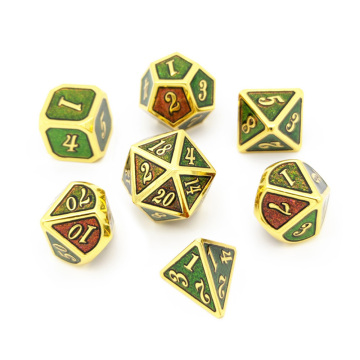 7PCS Multi Dimensional Dice Zinc Alloy Dice Entertainment Gambling Playing Dice Set Table Game Accessories Family Games