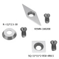 3pcs Tungsten Carbide Round/Square /Diamond Blades Cutters Inserts for Wood Turning Working Lathe Machine Tool Parts+3 Screws