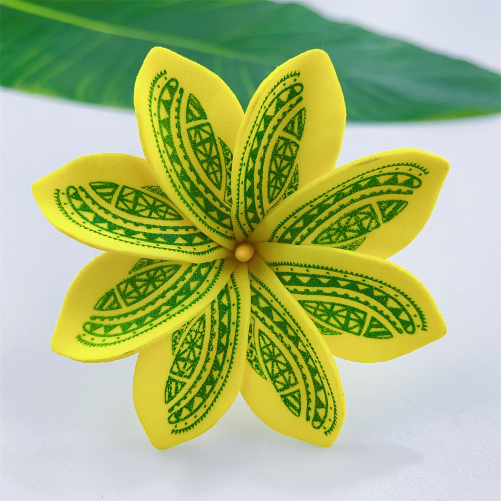 Kn Hf022t Yl Plumeria Hair Pick