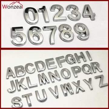 3D 5cm/7cm ABS Self Adhesive Door Number Sign Number Digit Apartment Hotel Office Door Address Street Number Stickers Plate Sign