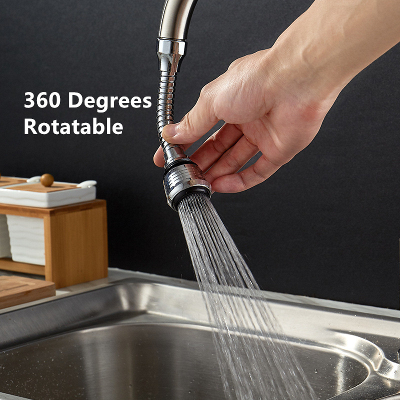 Stainless Steel Rotatable Water Saver Water Tap Aerators Filter 360 Degrees Faucet Extender Booster Bathroom Kitchen Accessories