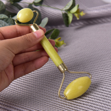 New Natural Jade Facial Massage Roller Anti Wrinkle Thin Face Beauty Bar Stick Face Slimming Wheel Body Massage