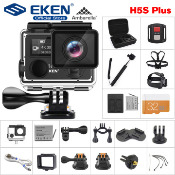 EKEN H5S Plus 4K 30fps Action Camera HD EIS with Ambarella A12 chip inside 30m waterproof 2.0' touch Screen sport camera