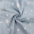 IBOWS 40CM*50CM Soft Denim Fabric Wash Cotton Anchor Star Pattern Cowboy For Clothes Quilt Fabric DIY Handmade Sewing Materials