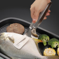 1 Pcs Stainless Steel Anti-scald Fish Shovel Kitchen Serrated Clip Household Food Clip Bread Steak Clip Kitchen BBQ Tools
