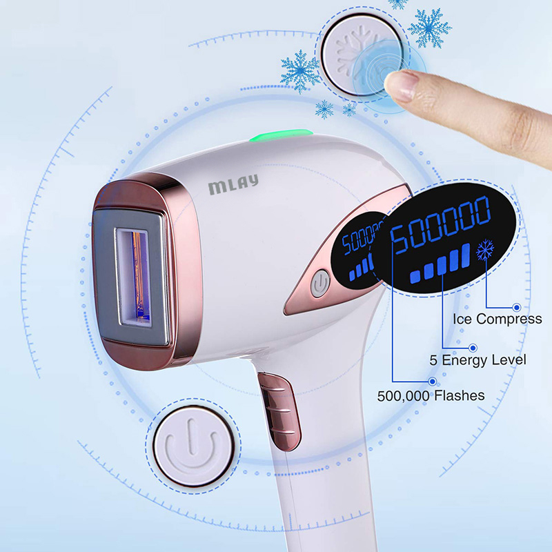 mlay laser T4 Laser hair removal device Laser hair removal ICE Cold IPL Epilation Flashes 500000 mlay ipl hair removal painless