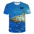DAIWA T Shirt Summer Man Short Sleeve Fishing Clothing Outdoor Sport Breathable Fishing Clothes men beach printed T-shirt Top