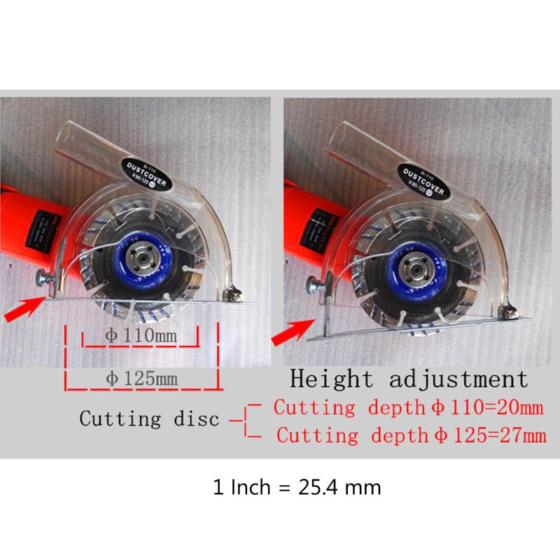 2020 New Clear Cutting Dust Shroud Grinding Cover For Angle Grinder & 3"/4"/5" Saw Blades