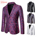 SITEWEIE Men Jackets Banquet Wedding Party Suit Bar Night Club Blazer Men Long Sleeve Coats Suit Blazer Fashion Men's Suit G523