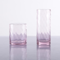 Hand Blown HB Pink Water Glass Pink Drinking Glasses
