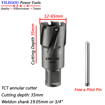 Diameter 12--65mm x 35mm TCT Annular Cutter With 3/4