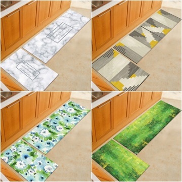 Non-slip Kitchen Mat Water Absorption Floor Mat Printed Kitchen Area Rug Living Room Bathroom Carpet Durable Home Kitchen Rug