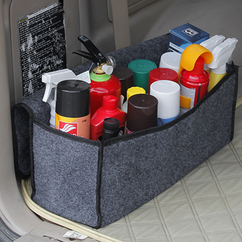 Car Soft Felt Storage Box Trunk Bag Vehicle Tool Box Multi-use Tools Organizer Bag Carpet Folding for emergency Box