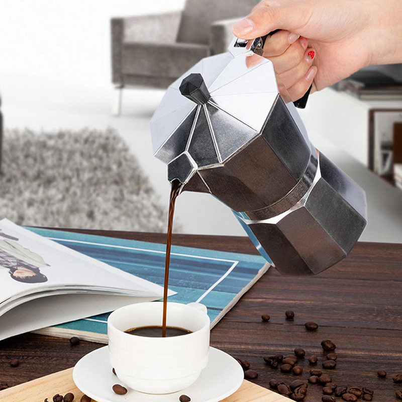 Mocha Espresso Percolator Pot Coffee Maker Aluminum Coffee Maker Moka Pot Stovetop Coffee Maker