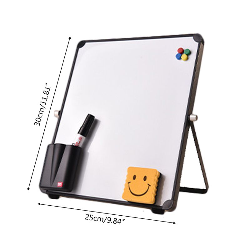 Erasable Magnetic Whiteboard Desktop Message Board Reusable Stand Kid Mini Easel