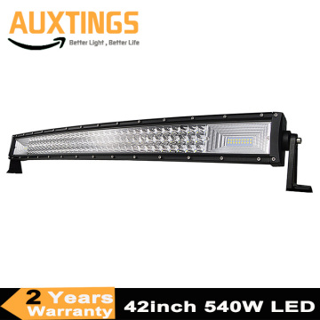 7D Curved led light bar 540W 42inch Triple Row Spot Flood Combo Offroad Light Driving Lamp for Car Truck SUV 4X4 4WD ATV