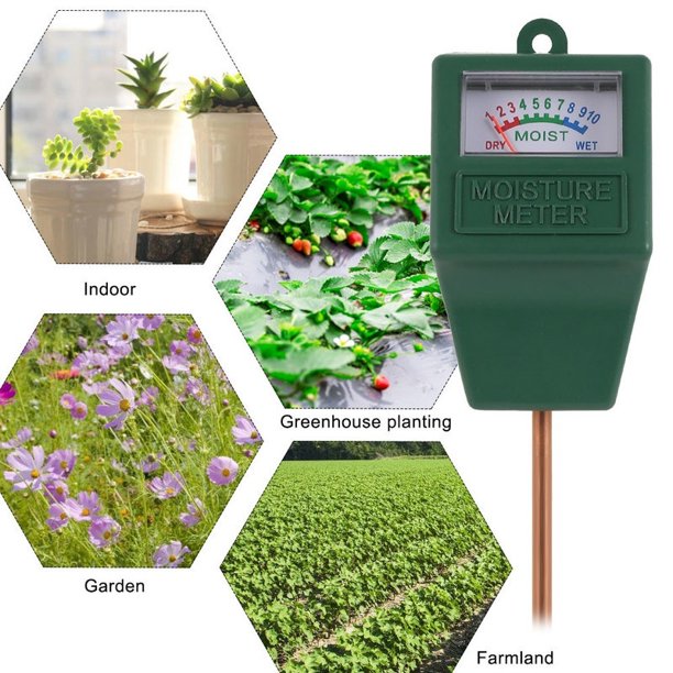 Soil Moisture Meter,Garden Moisture Sensor Hygrometer Soil Water Monitor for Farm/Lawn/Indoor/Outdoor Plants