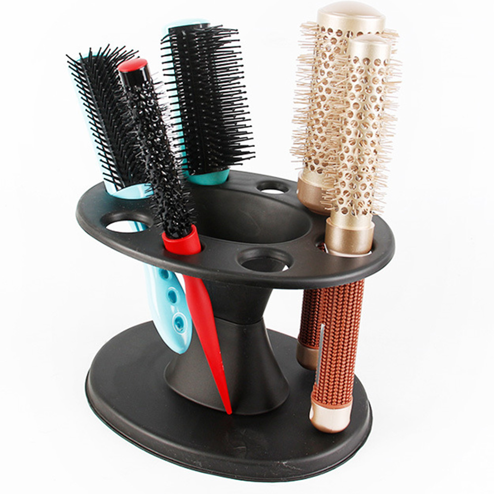 Display Home Styling Tool Round Practical Hair Roller With Holes Organizer Comb Storage Stand Shelf Rack Salon Brushes Holder