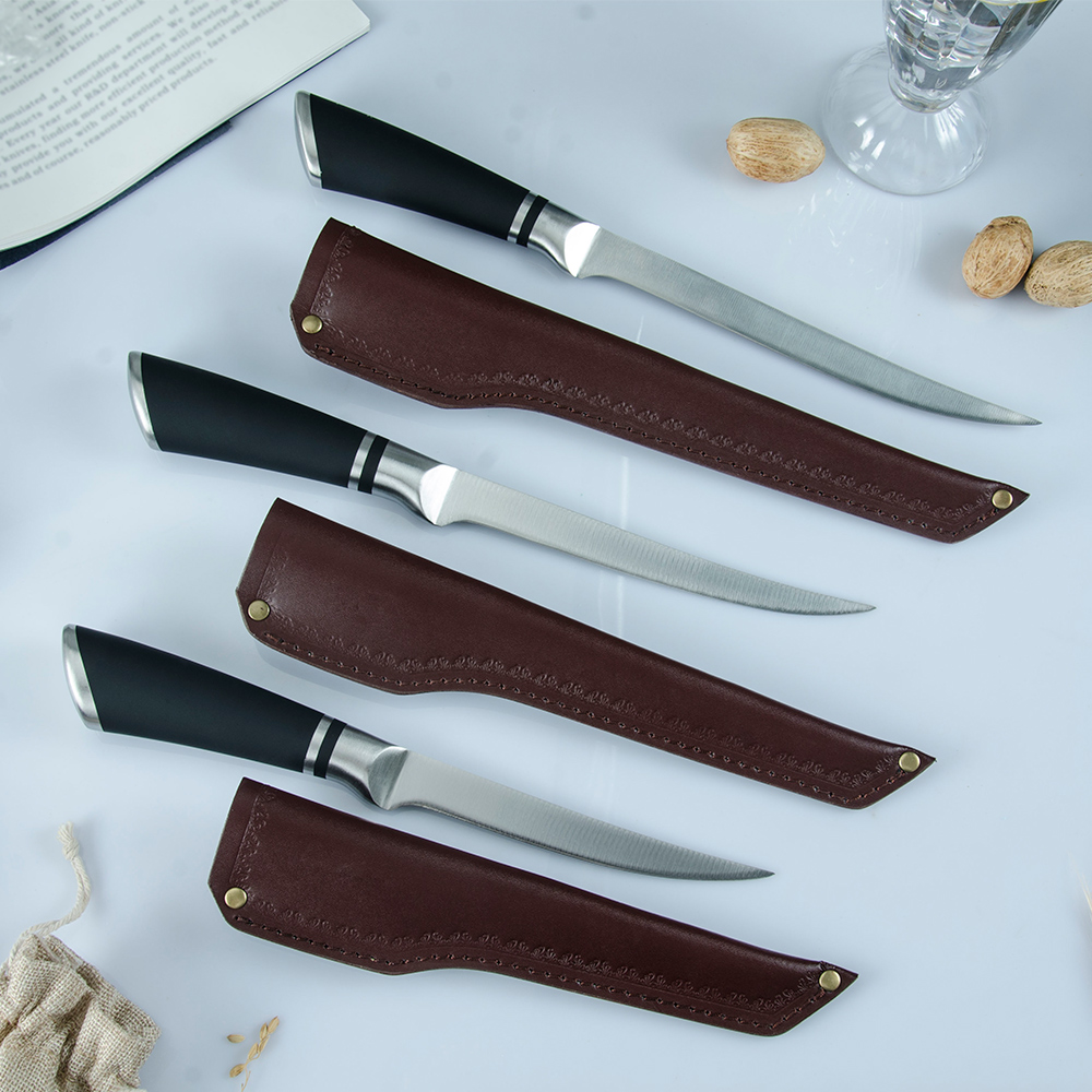 Knife Edge Guards Case Boning Fillet Salmon Petty Knife Leather Covers Sheath Knife Blades Chef Slicing Knife Accessories Tool