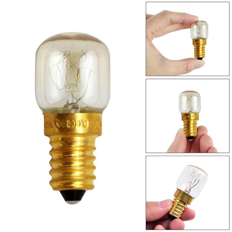 220V High Temperature Bulb 15W 25W E14 300 Degree Microwave Oven Light Bulbs Cooker Tungsten Filament Lamp Bulbs Salt Light Bulb