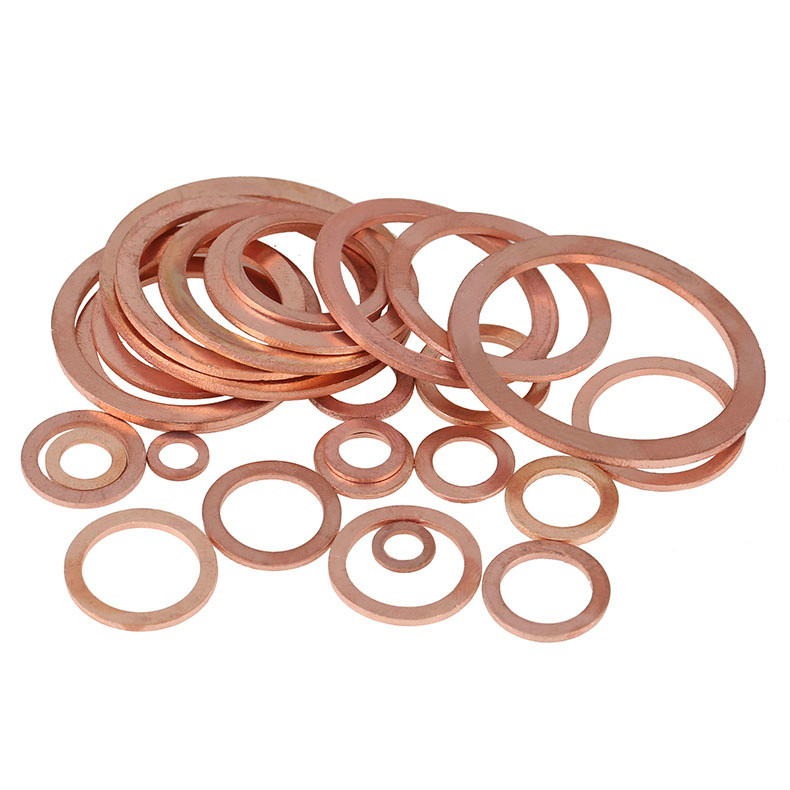 50Pcs DIN7603 M5 M6 M8 M10 M12 M14 T3 Copper Sealing Washer For Boat Crush Washer Flat Seal Ring Fitting