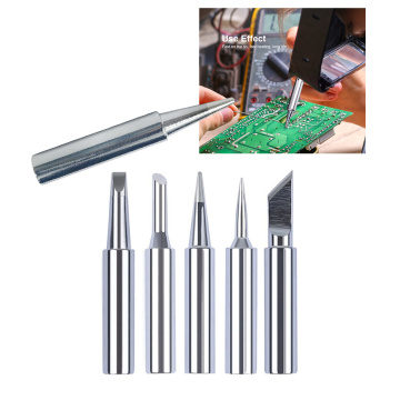 5pcs Lead Free Solder Iron Tips Replacement 900M-T-I Solder Iron Tips Head For Soldering Repair Station Soldering Iron Tips